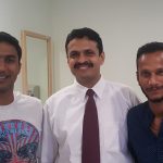 Dr Pradeep Kocheeppan with Mr.Sunil and Mr.Raghunath top Indian hockey players from Karnataka.