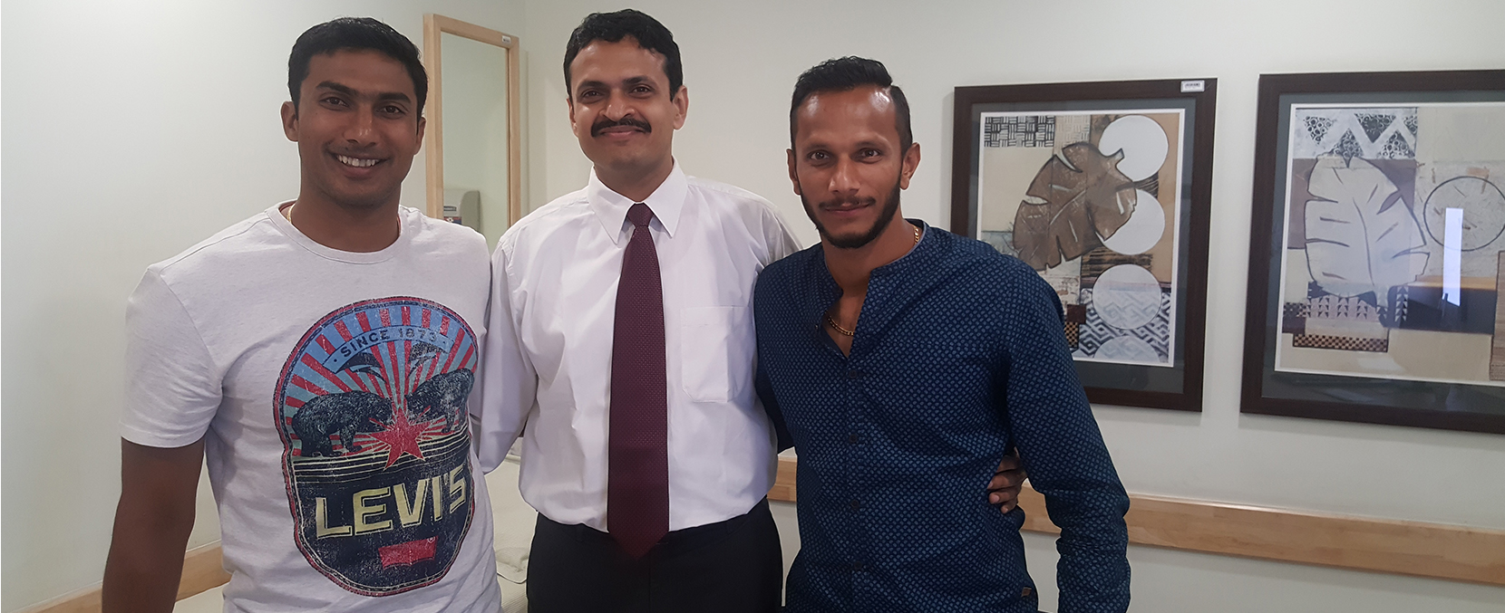 with Mr.Sunil and Mr.Raghunath top Indian hockey players from Karnataka.